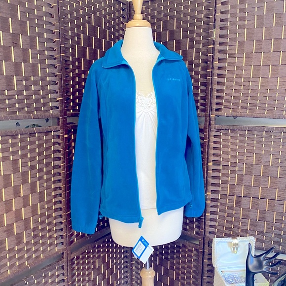 Columbia Jackets & Blazers - NWT Teal Columbia outerwear zip up coat zipper pockets warm hiking size medium